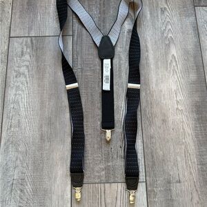 Black and White Polka Dot Suspenders